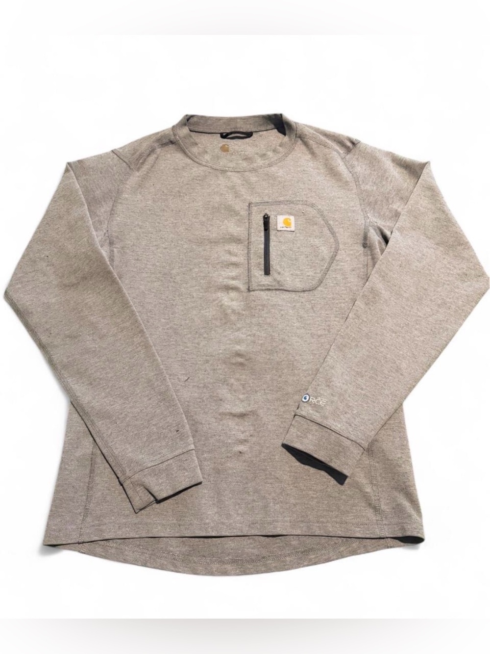 Carhartt Men’s Long-Sleeve Crew Pocket Shirt - Heather gray